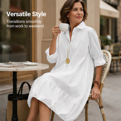 Women's Casual Button Down Shirt Dress