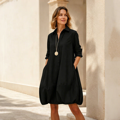 Women's Casual Button Down Shirt Dress