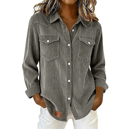 Bestseller🏆 Flap-Pocket Button-Front Top – Soft Ribbed Knit & Timeless Design for Everyday Comfort