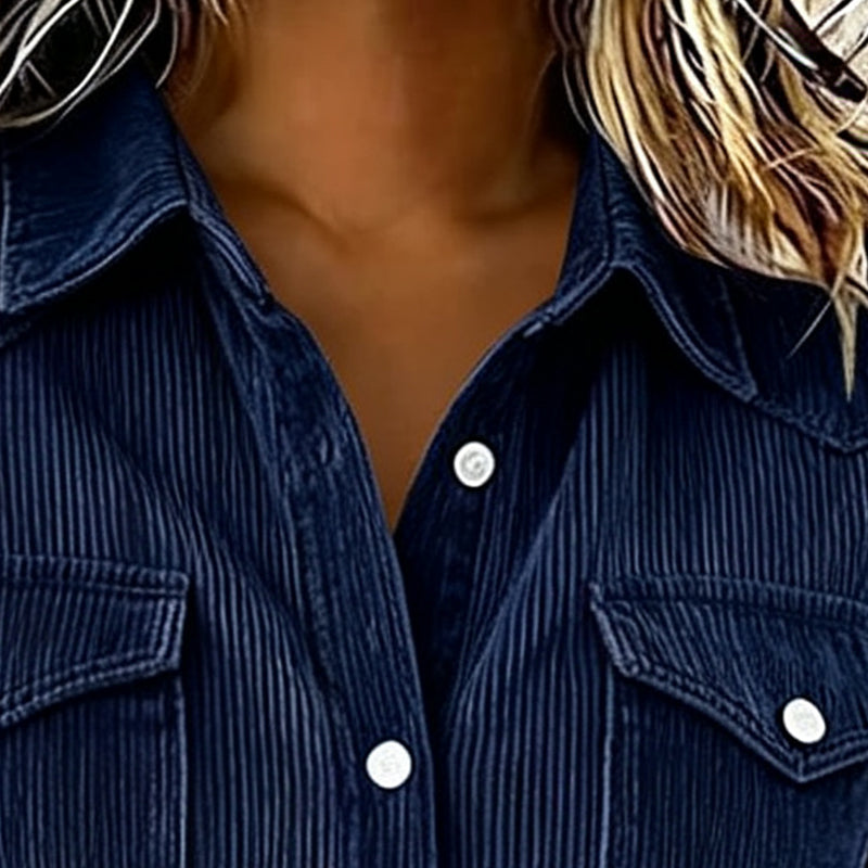 Bestseller🏆 Flap-Pocket Button-Front Top – Soft Ribbed Knit & Timeless Design for Everyday Comfort