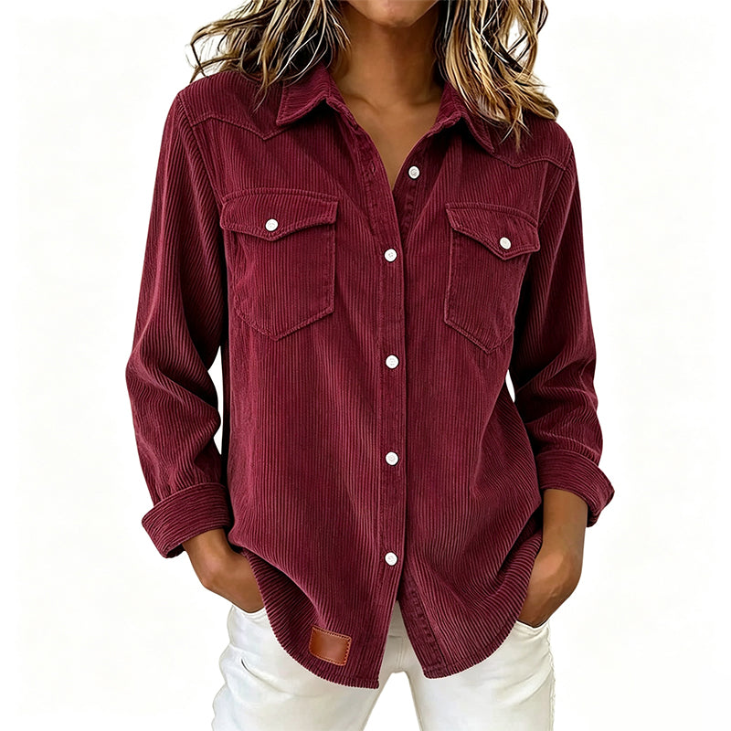 Bestseller🏆 Flap-Pocket Button-Front Top – Soft Ribbed Knit & Timeless Design for Everyday Comfort