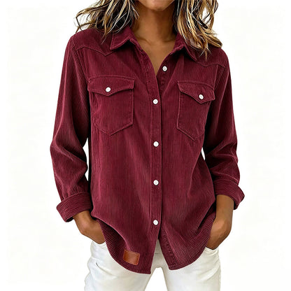 Bestseller🏆 Flap-Pocket Button-Front Top – Soft Ribbed Knit & Timeless Design for Everyday Comfort