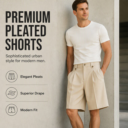 Men's Casual Wide Leg Suit Shorts