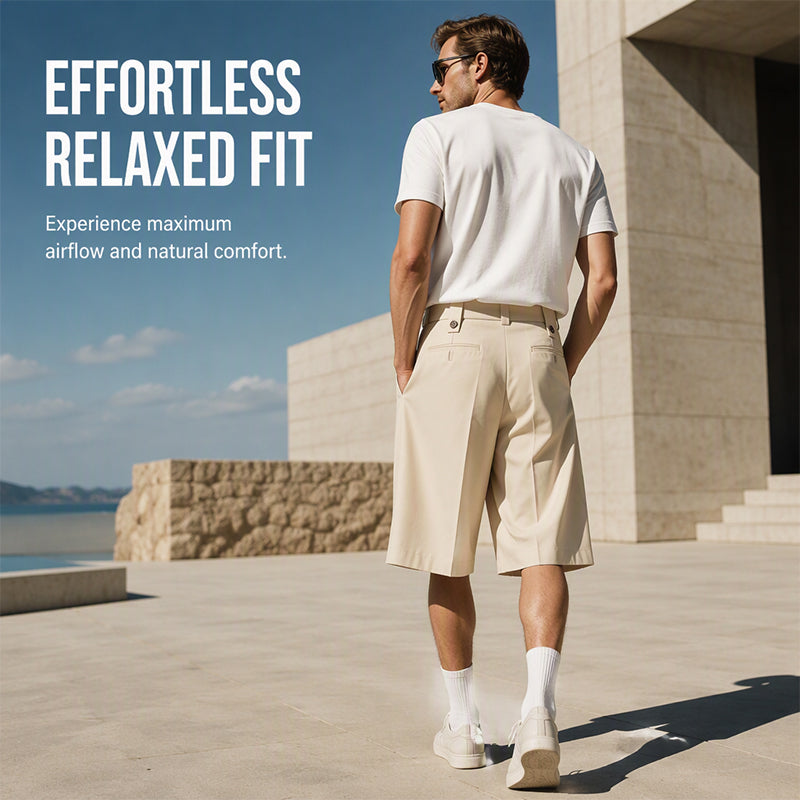 Men's Casual Wide Leg Suit Shorts