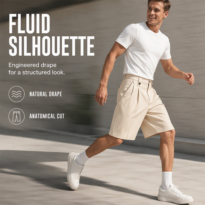 Men's Casual Wide Leg Suit Shorts