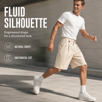 Men's Casual Wide Leg Suit Shorts
