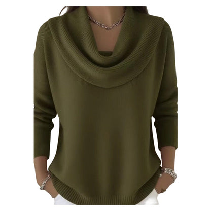 Elegant Drape Knit Sweater