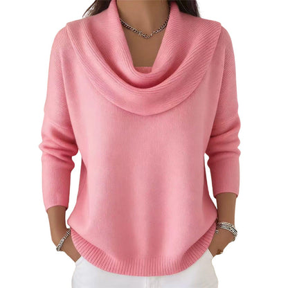 Elegant Drape Knit Sweater