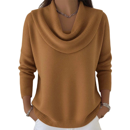 Elegant Drape Knit Sweater