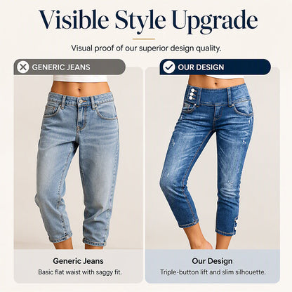 ⌛Limited-Time Offer-Women’s High Waisted Slim Fit Cropped Jeans