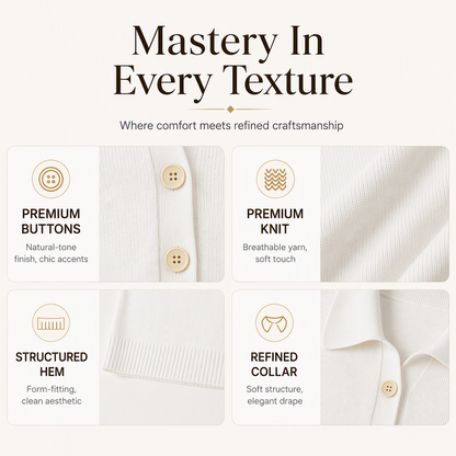 Women's Elegant Lapel Collar Knit Sweater
