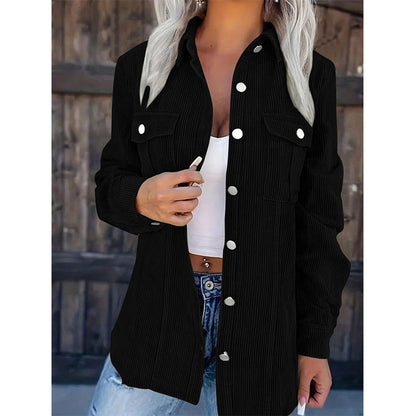 Women's Casual Button Down Shirt Jacket