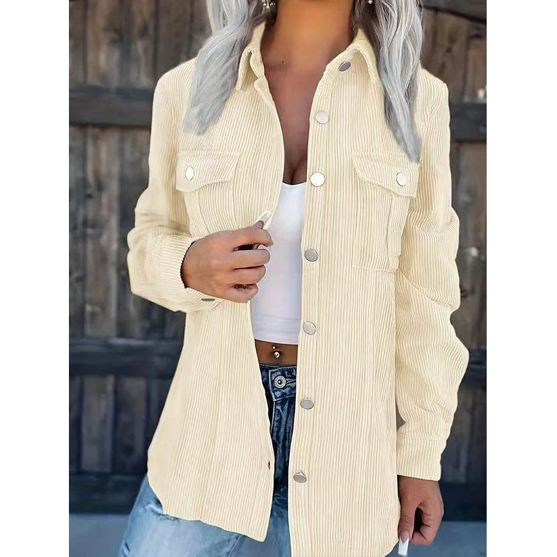 Women's Casual Button Down Shirt Jacket