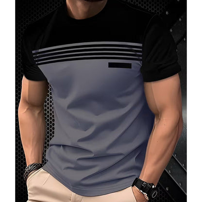 ⌛Limited-Time Offer-Men's Casual Printed Short Sleeve Crewneck T-Shirt