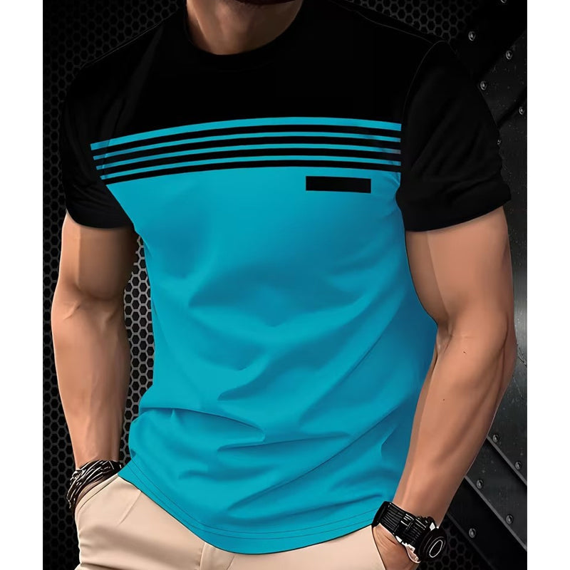 ⌛Limited-Time Offer-Men's Casual Printed Short Sleeve Crewneck T-Shirt