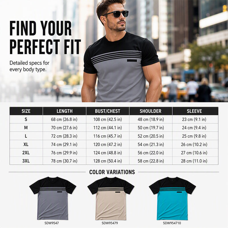 ⌛Limited-Time Offer-Men's Casual Printed Short Sleeve Crewneck T-Shirt