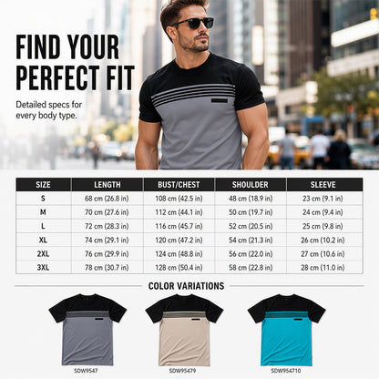⌛Limited-Time Offer-Men's Casual Printed Short Sleeve Crewneck T-Shirt