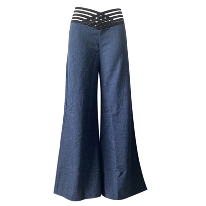 ✨🛍️Fresh Drop - High-Waisted Flowy Pants with Cutout Detail – Premium Texture & Versatile Style from Day to Night
