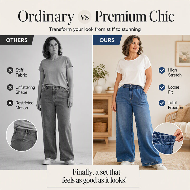 ⌛Limited-time offer-Women's Casual Straight-Leg Cropped Jeans