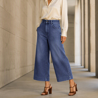 ⌛Limited-time offer-Women's Casual Straight-Leg Cropped Jeans