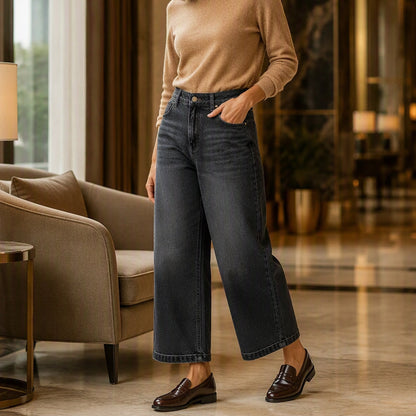 ⌛Limited-time offer-Women's Casual Straight-Leg Cropped Jeans