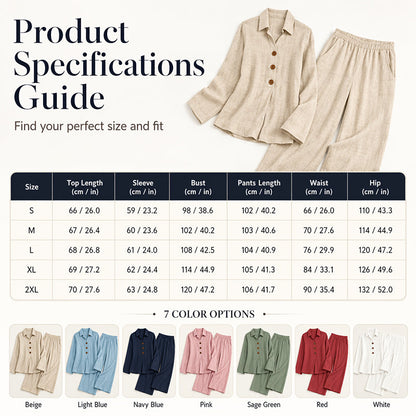 🌸Hot Sale 50% OFF💖Women's Casual Long-Sleeve Top & Pants 2-Piece Set