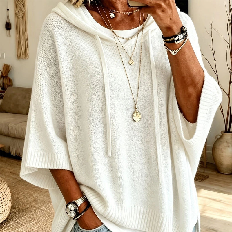 ⌛Limited-time offer-Women's Hooded Drawstring Knit Pullover
