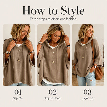 ⌛Limited-time offer-Women's Hooded Drawstring Knit Pullover