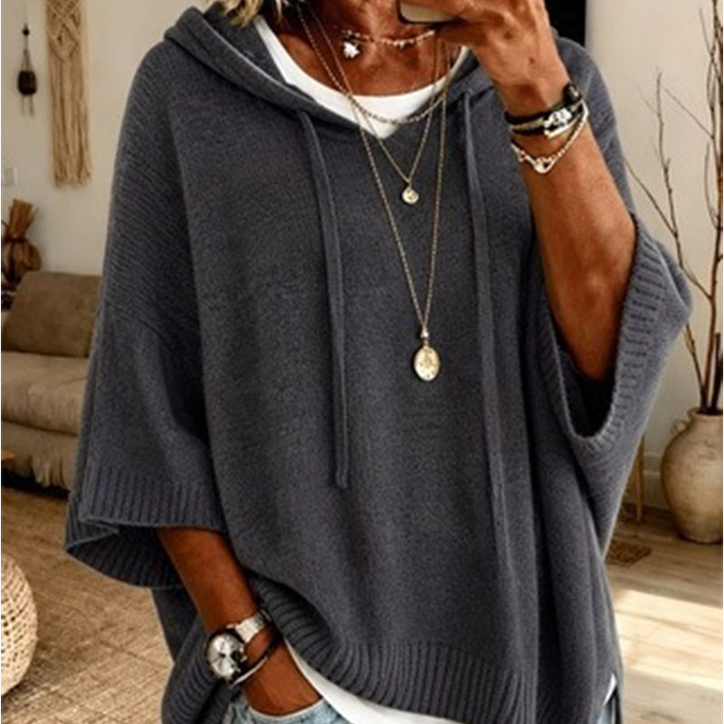 ⌛Limited-time offer-Women's Hooded Drawstring Knit Pullover
