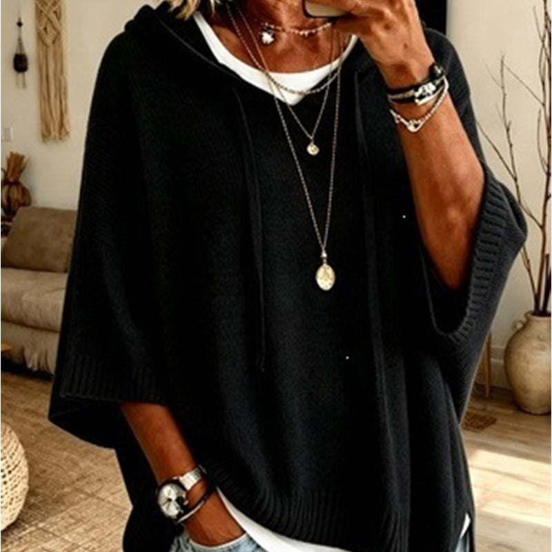 ⌛Limited-time offer-Women's Hooded Drawstring Knit Pullover