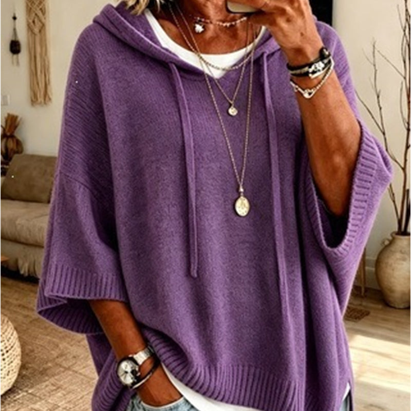 ⌛Limited-time offer-Women's Hooded Drawstring Knit Pullover
