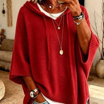 ⌛Limited-time offer-Women's Hooded Drawstring Knit Pullover