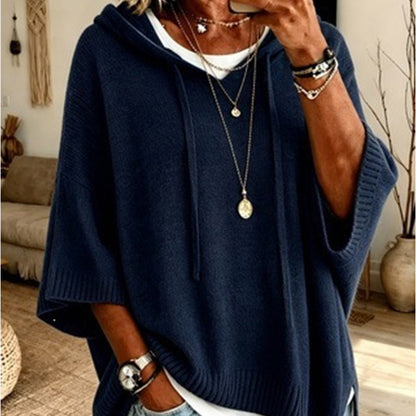 ⌛Limited-time offer-Women's Hooded Drawstring Knit Pullover