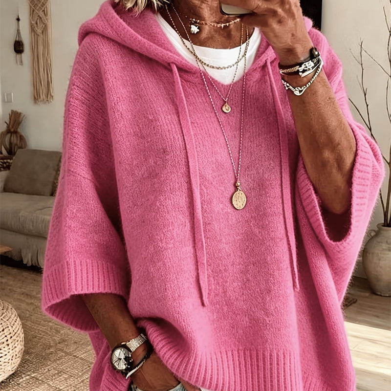 ⌛Limited-time offer-Women's Hooded Drawstring Knit Pullover