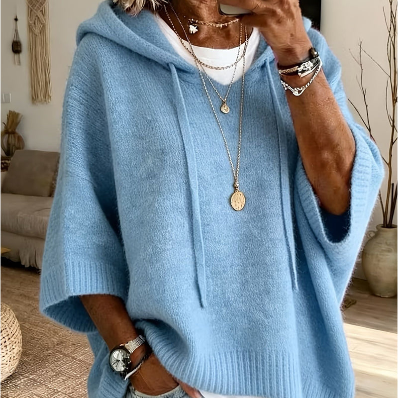⌛Limited-time offer-Women's Hooded Drawstring Knit Pullover