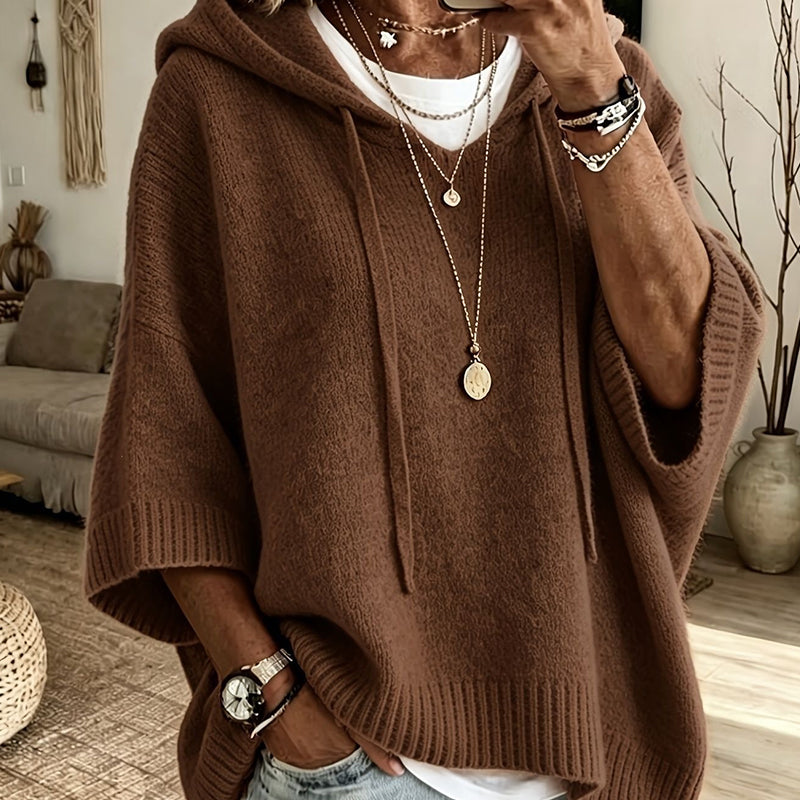 ⌛Limited-time offer-Women's Hooded Drawstring Knit Pullover