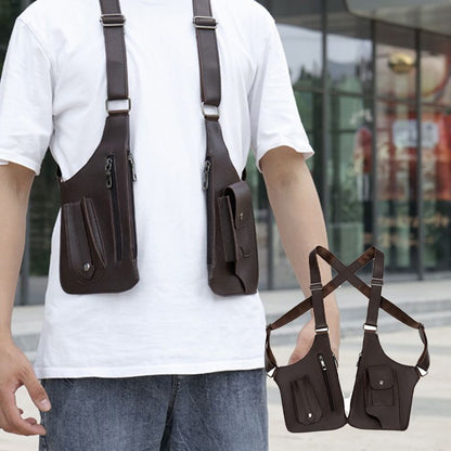 🎒 Carry Smarter | Men's Anti-Theft Multi-Pocket Water-Resistant PU Tactical Shoulder Bag