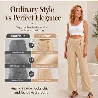 ✨New Arrivals & Special Offers-Women's High-Waist Drawstring Straight-Leg Pants