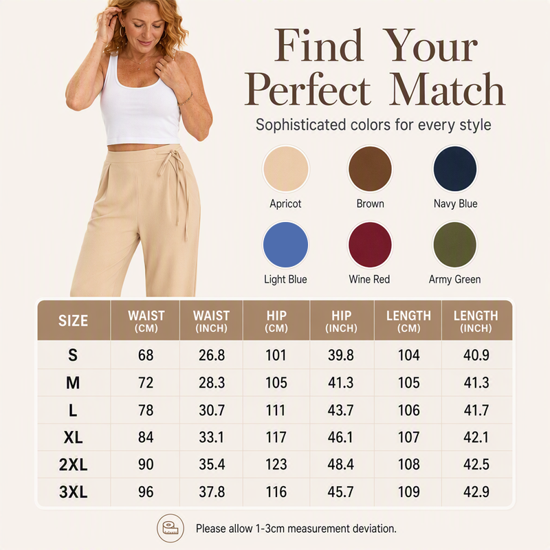 ✨New Arrivals & Special Offers-Women's High-Waist Drawstring Straight-Leg Pants