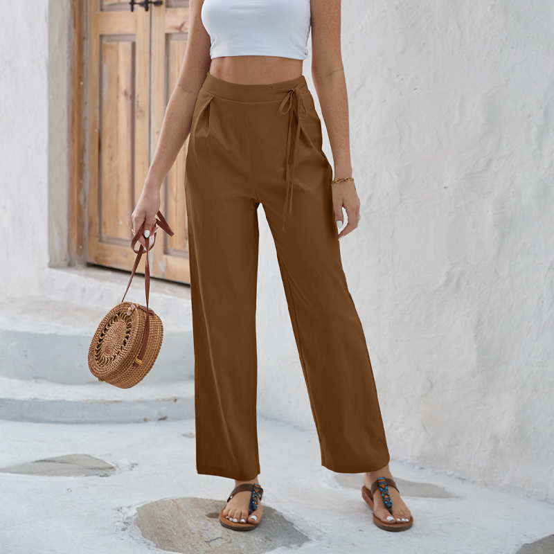 ✨New Arrivals & Special Offers-Women's High-Waist Drawstring Straight-Leg Pants