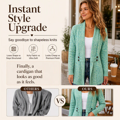 ✨New Arrivals & Special Offers-Women's Casual Double-Breasted Knit Cardigan