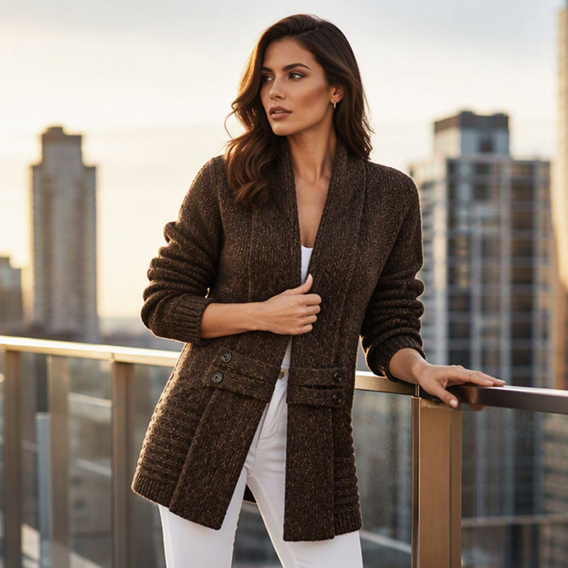 ✨New Arrivals & Special Offers-Women's Casual Double-Breasted Knit Cardigan