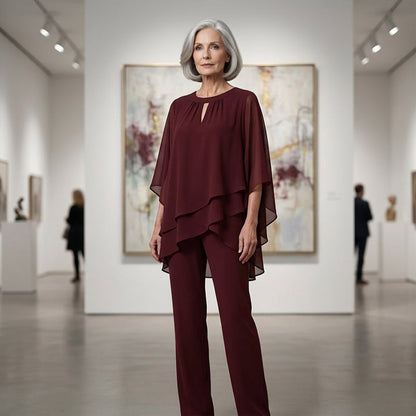 ⌛New Arrivals & Special Offers-Women's Elegant Asymmetrical Top & Pants Set