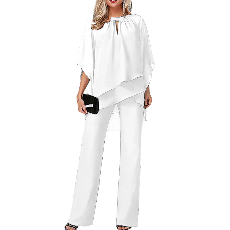 ⌛New Arrivals & Special Offers-Women's Elegant Asymmetrical Top & Pants Set