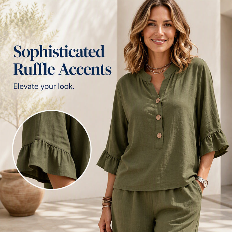 🌺50% OFF! ✨Women's Casual Top & Pants Two-Piece Set