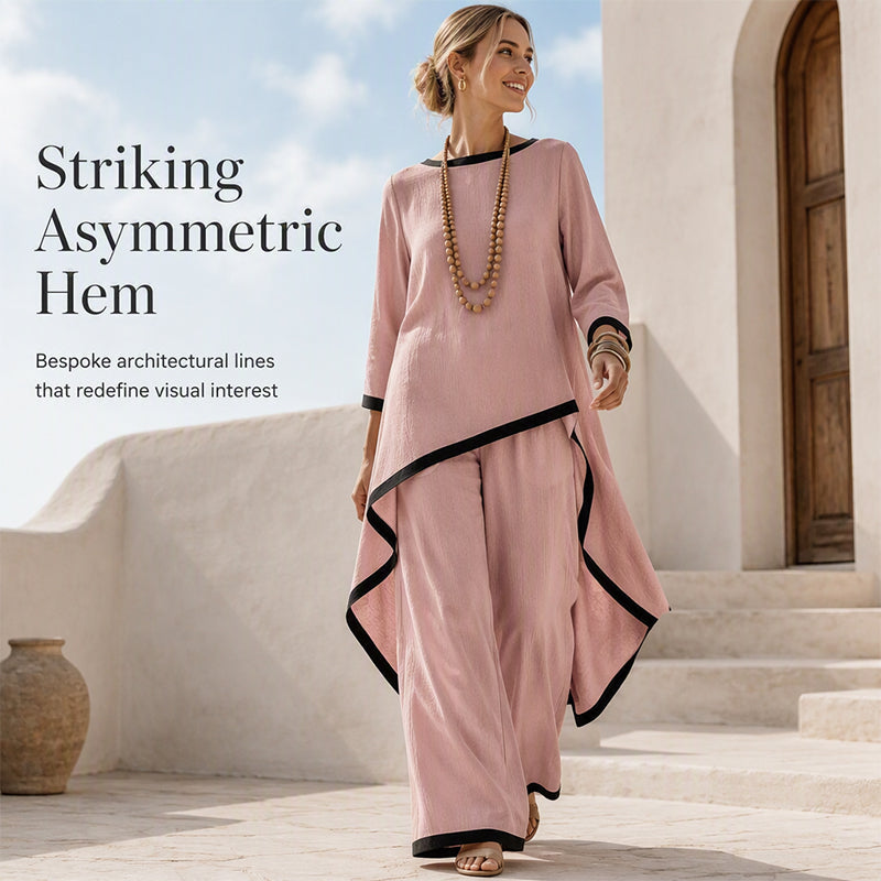 ⌛Limited-time offer-Women's Casual Tunic and Wide Leg Pants Set