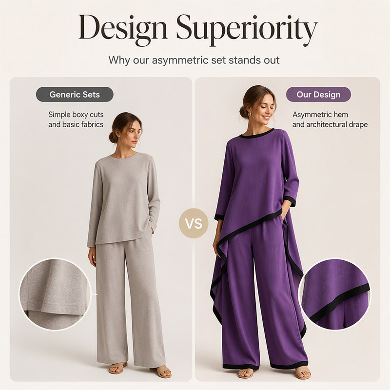 ⌛Limited-time offer-Women's Casual Tunic and Wide Leg Pants Set