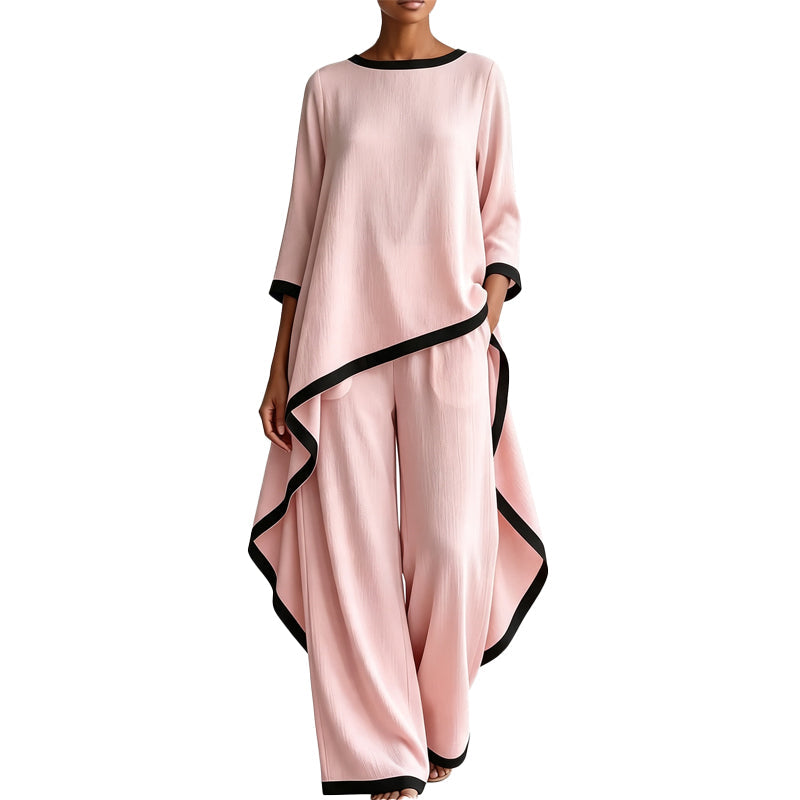 ⌛Limited-time offer-Women's Casual Tunic and Wide Leg Pants Set