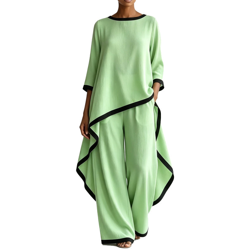 ⌛Limited-time offer-Women's Casual Tunic and Wide Leg Pants Set