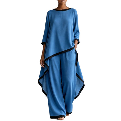 ⌛Limited-time offer-Women's Casual Tunic and Wide Leg Pants Set